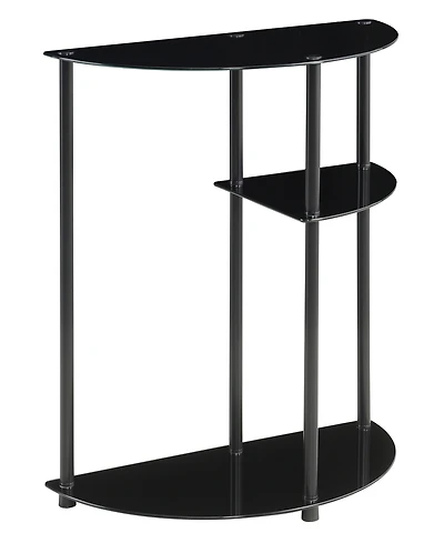 Convenience Concepts 12" Glass Classic Entryway Hall Table