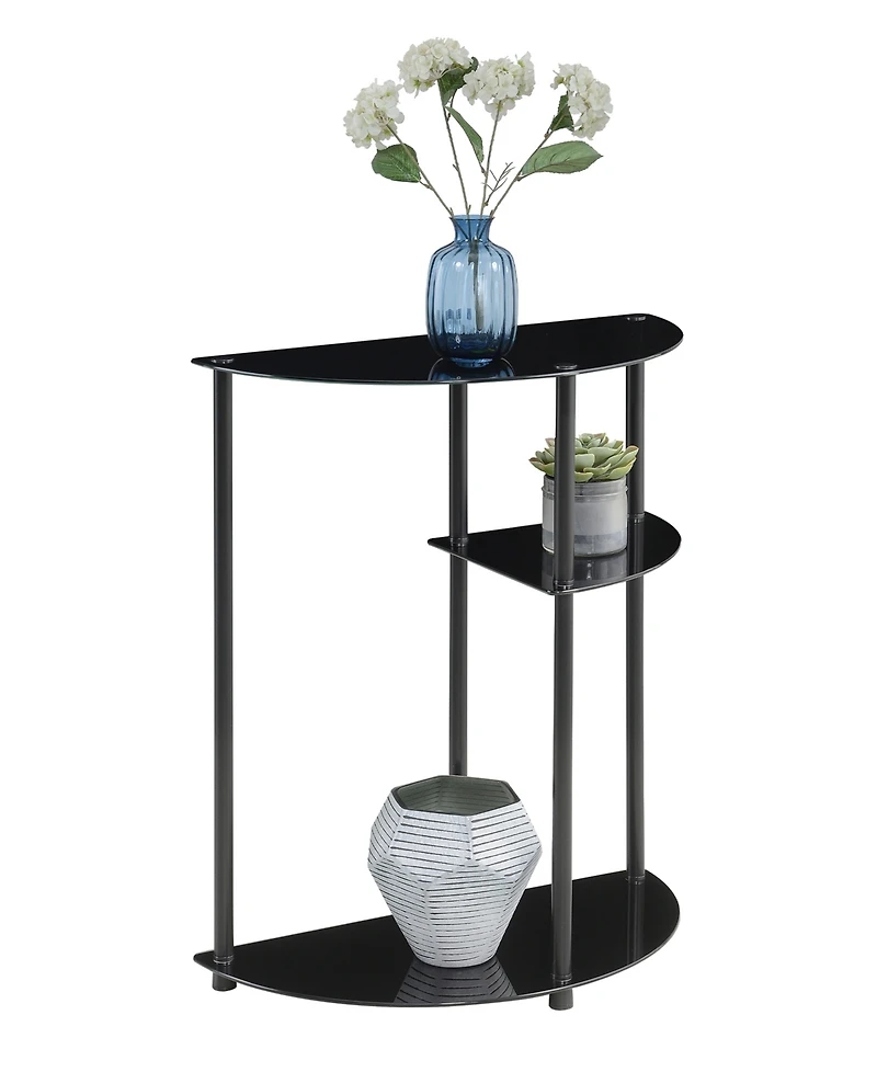 Convenience Concepts 12" Glass Classic Entryway Hall Table