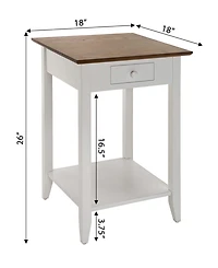 Convenience Concepts 18" Wood Heritage 1 Drawer End Table