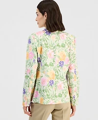 Tahari Asl Women's Printed Single-Button Blazer