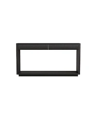 Streamdale Furniture 60" Modern 2-Drawer Fluted Console Table - Wood Veneer Sofa Table