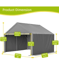 Streamdale Furniture 10x10ft Outdoor Storage Shed - All-Weather Garden Shelter for Tools and Bikes