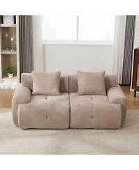 Streamdale Furniture 73" Modern Modular Sectional Loveseat, 2 Seater Tufted Cloud Convertible Couch with 2 Pillows