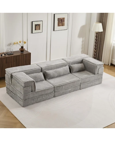 Streamdale Furniture Compression Sofa, Convertible Floor Sofa Bed