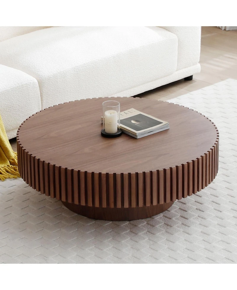 Streamdale Furniture 35.43" Round Coffee Table for Apartment, Modern Living Room