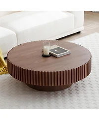 Streamdale Furniture 35.43" Round Coffee Table for Apartment, Modern Living Room