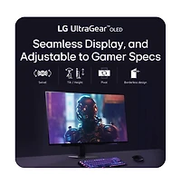 Lg 27-Inch Gaming Monitor Oled Qhd 240Hz 0.03ms G-Sync Compatible – Black