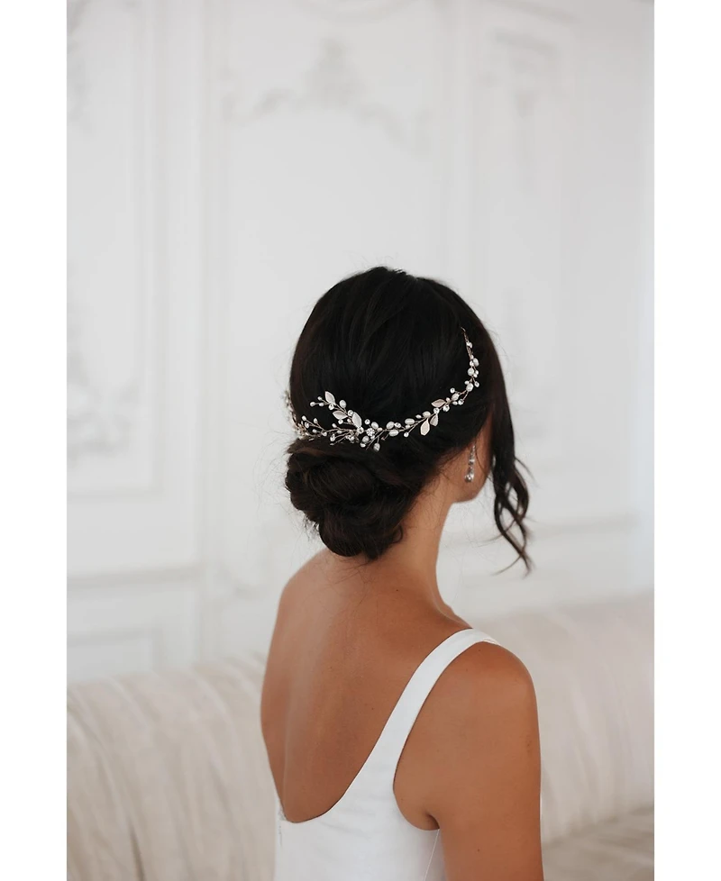 Untamed Petals Harlow Pearl and Crystal Hair Vine