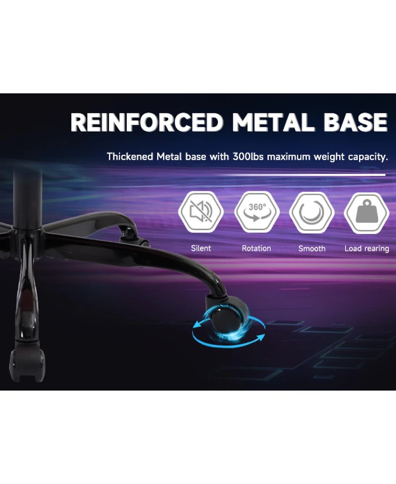 Streamdale Furniture Gaming chair, Ergonomic computer chair with footrest and lumbar backrest