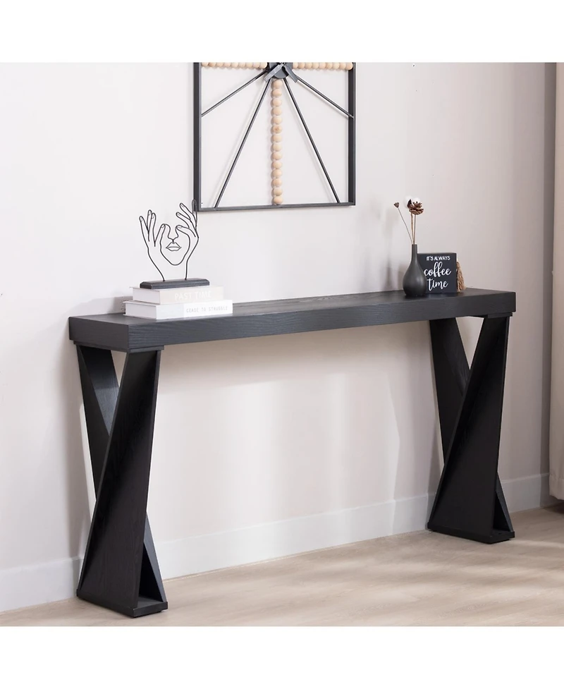 Streamdale Furniture Modern Console Table Narrow Entryway Sofa Table with Crossed Legs