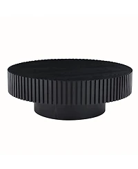 Streamdale Furniture Nestling Round Wood Coffee Table, Modern Living Room Table, Black