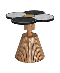 Streamdale Furniture Streamdale Unique Four-Leaf Clover Side Table for Living Room & Small Spaces