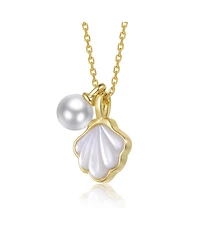 GiGiGirl 14K Gold Plated with Mother Of Pearl & Shell Pendant Necklace For Kids