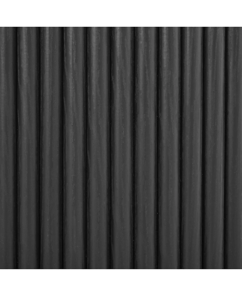 Streamdale Wooden Tv Stand & Coffee Table Set with Fluted Doors, Golden Handles, Black