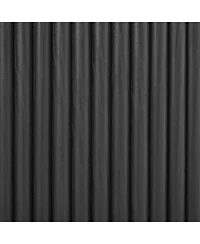 Streamdale Wooden Tv Stand & Coffee Table Set with Fluted Doors, Golden Handles, Black