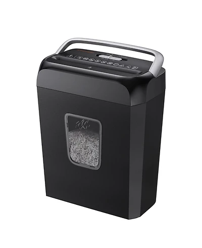 Bonsaii 6-Sheet Crosscut Shredder for Home Office - Shreds Paper, Credit Cards, Mail, Staples, Clips - 3.4 Gal Bin with Handle