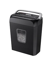 Bonsaii 6-Sheet Crosscut Shredder for Home Office - Shreds Paper, Credit Cards, Mail, Staples, Clips - 3.4 Gal Bin with Handle