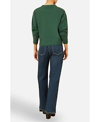 Yumi Women's Relaxed Knitted Sequin Sweater