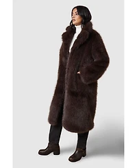 Oasis Women's Faux Fur Midi Coat