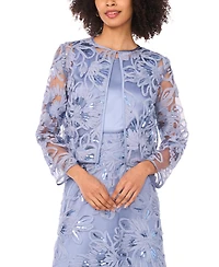 Msk Women's Soutache Tank and Open Front Jacket Dress