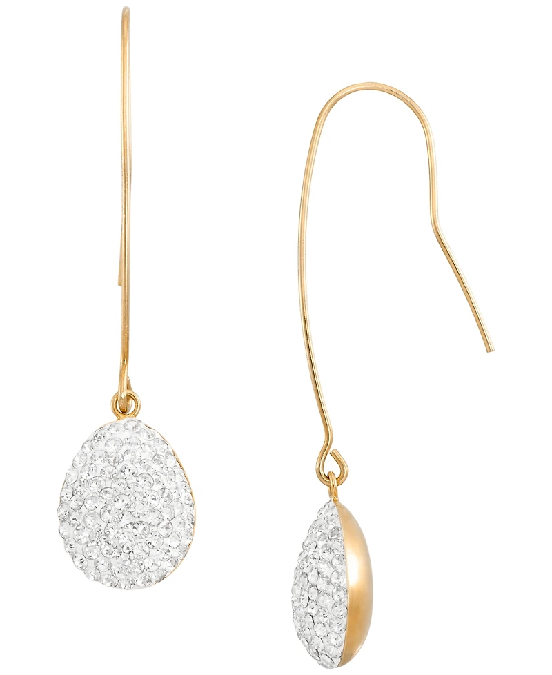 Macy's Diamond Dangler Earrings in 14k Yellow Gold Over Sterling Silver