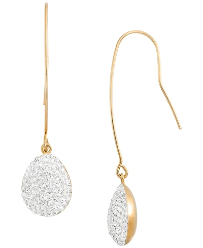 Macy's Diamond Dangler Earrings in 14k Yellow Gold Over Sterling Silver