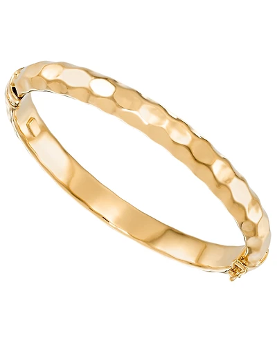 Macy's Hammered Textured Figure Bracelet in 14K Yellow Gold Over Sterling Silver