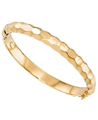 Macy's Hammered Textured Figure Bracelet in 14K Yellow Gold Over Sterling Silver