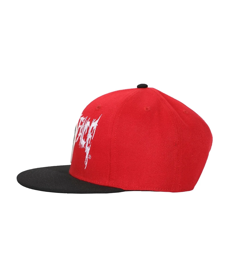 Ghostface Men's Mask Rubber Badge Red Flat Bill Baseball Cap