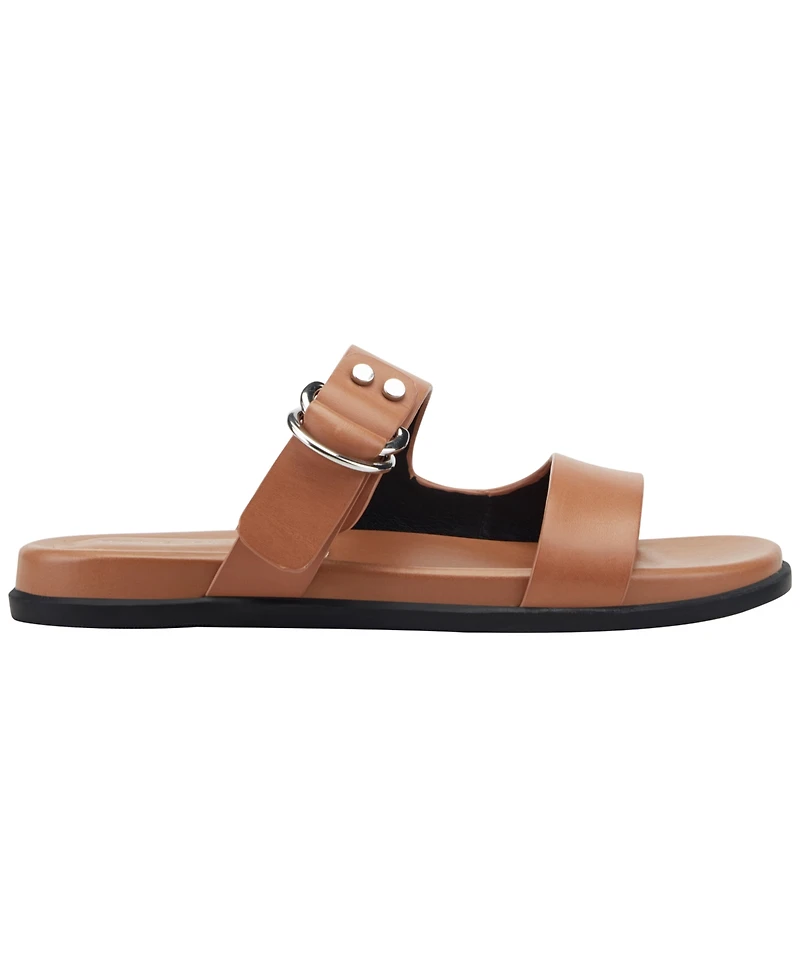 Marc Fisher Ltd Women's Gia Double Band Flat Slip-On Sandals