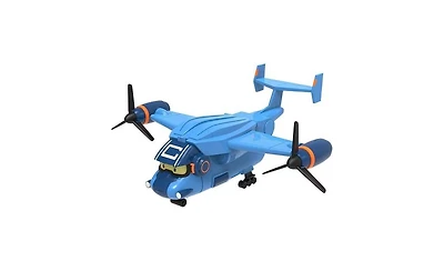 Robocar Poli Carey Carrier Transport Plane Toy – Sound & Light Airplane with Storage for up to 2 Die-Cast Cars | Fun Gift for Kids Ages 3+