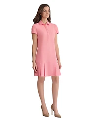 Jones New York Women's Karolina Pleated Collared Short Dress