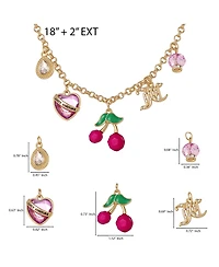 Juicy Couture Cherry Charm Necklace - 18 + 2''