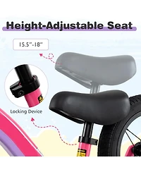 Sugift 12-Inch Balance Bike with Adjustable Seat and Rotatable Handlebar for Over 36 Months Old