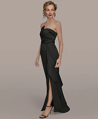 Donna Karan New York Women's Asymmetric Twist Strapless Gown