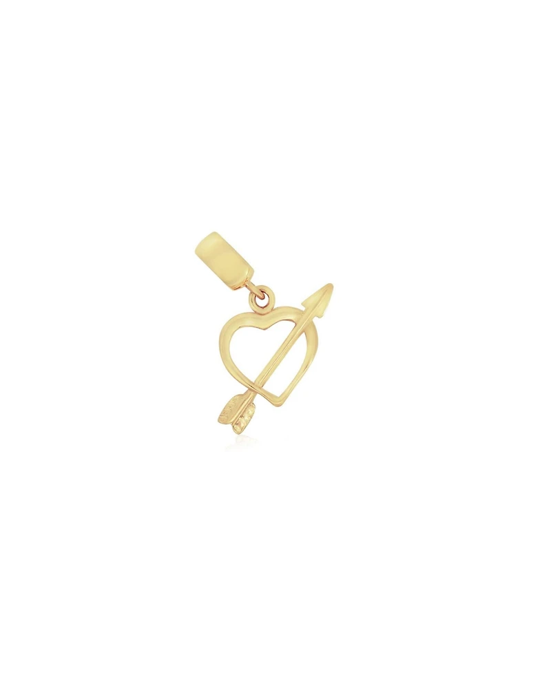 The Lovery Mini Gold Heart and Arrow Charm 14K Gold