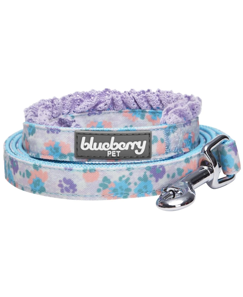 Blueberry Pet Embroidered Paisley Bed with Fully Removable and Washable Cover and Squeaky Pillow Toy