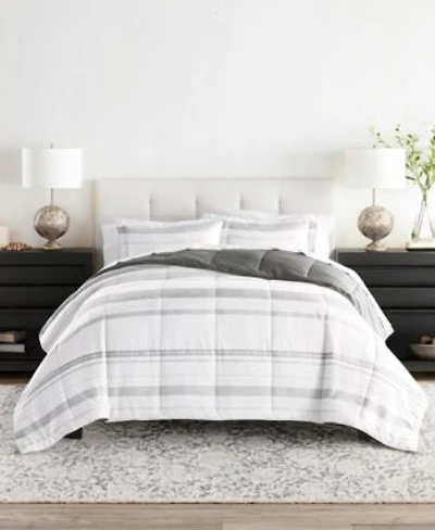 Ienjoy Home Stitched Stripe Comforter Sets