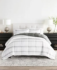 Ienjoy Home Stitched Stripe Comforter Sets