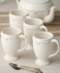 Certified International Heritage Scroll Mugs, Set of 4, Service For 4