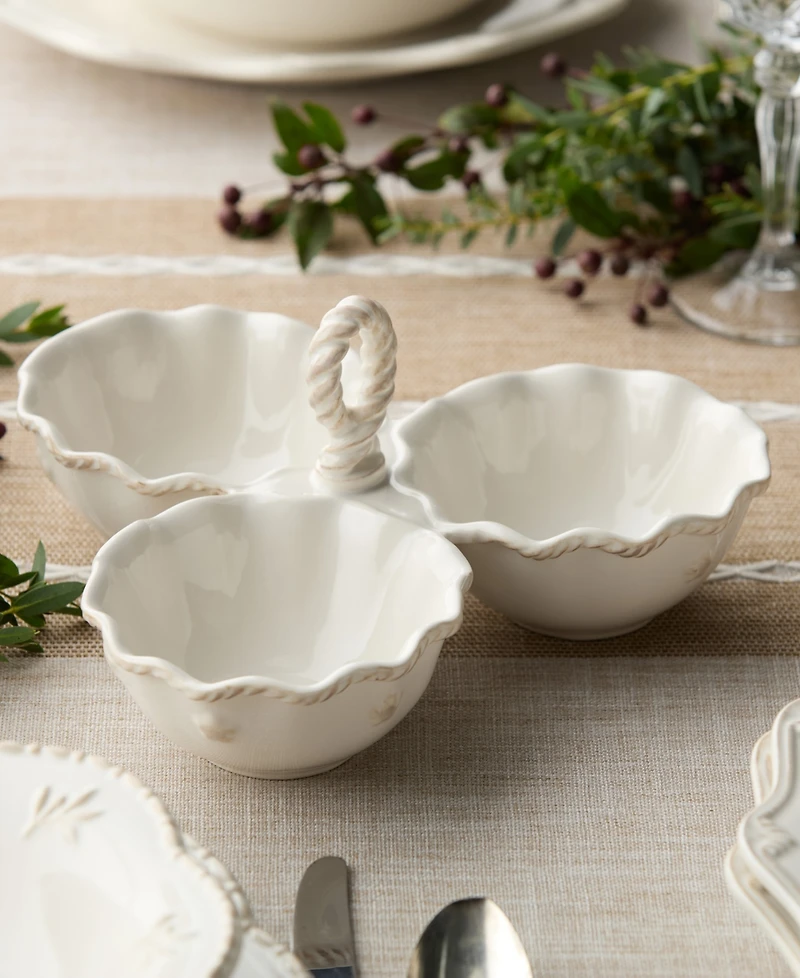 Certified International Heritage 3-Section Condiment Server with Handles