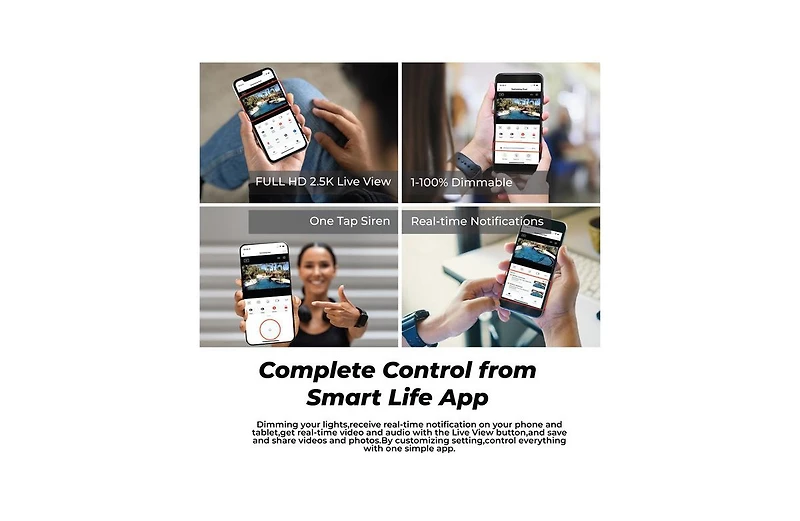 Contixo E9 Outdoor Floodlight Security Camera – Smart Wi-Fi Surveillance, Pir Motion Detection & 2-Way Audio