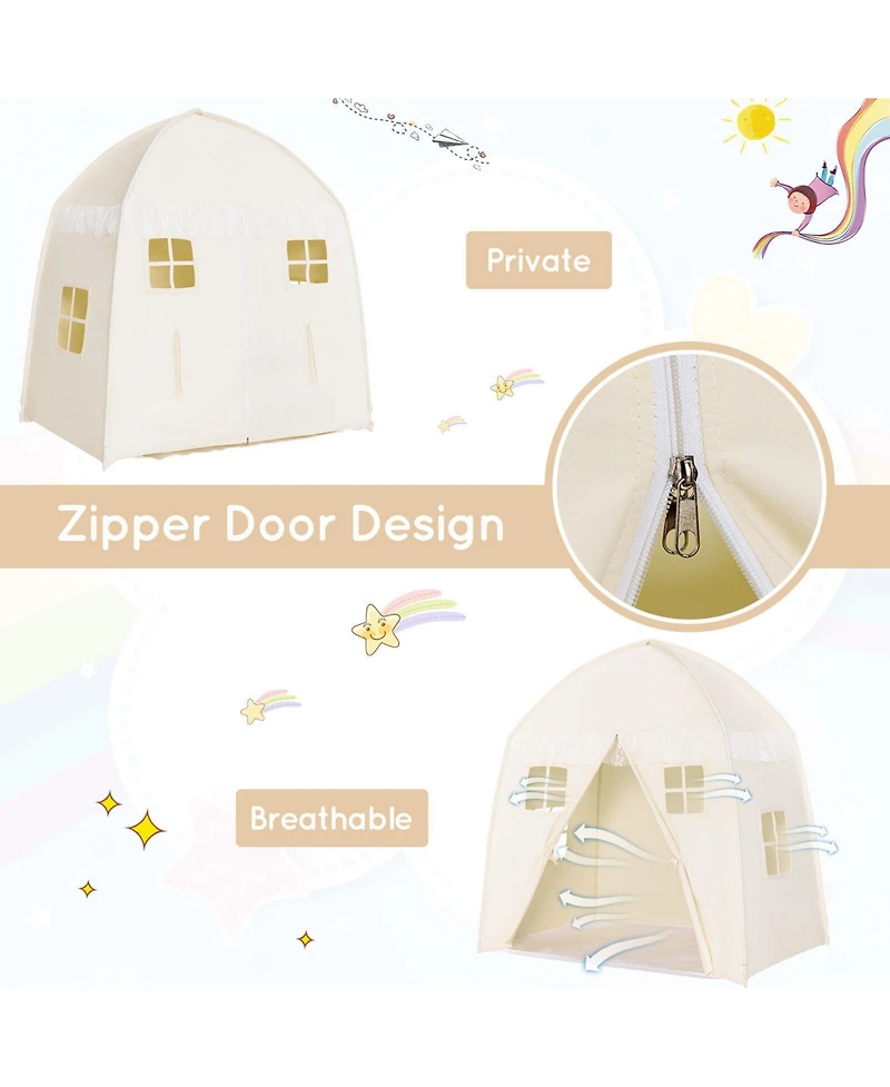 Skonyon Portable Indoor Kids Play Castle Tent