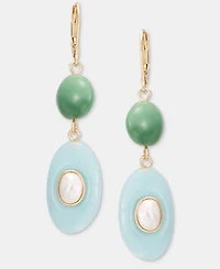 Style & Co Stone & Imitation Pearl Double Drop Earrings, Macy's Exclusive