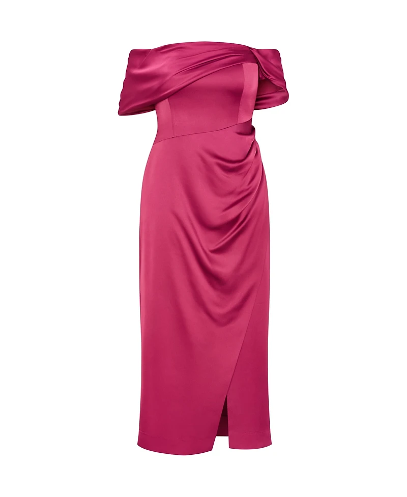 City Chic Plus Paloma Off Shoulder Maxi Dress