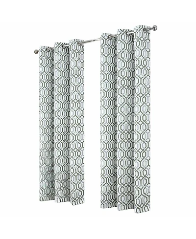 Rt Designer Collection Rory Printed Blackout Luxurious Decorative Grommet Curtain Panel 54" x 84"