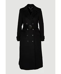 Karen Millen Women's Wool Blend Belted Midi Coat