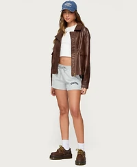 Edikted Women's Ardella Oversized Faux Leather Jacket