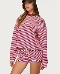 Edikted Women's Jainee Striped Long Sleeve T Shirt