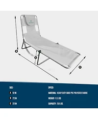 Ostrich Chaise Lounge Versatile Facedown Beach Camping Pool Tanning Chair